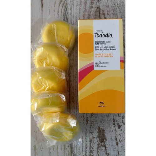 SABONETE EM BARRA TODODIA LIMAO SICILIANO E FLOR DE GARDENIA