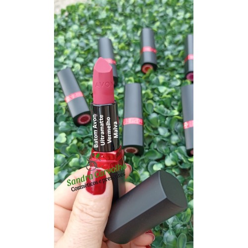 BATOM AVON ULTRAMATTE VERMELHO MALVA
