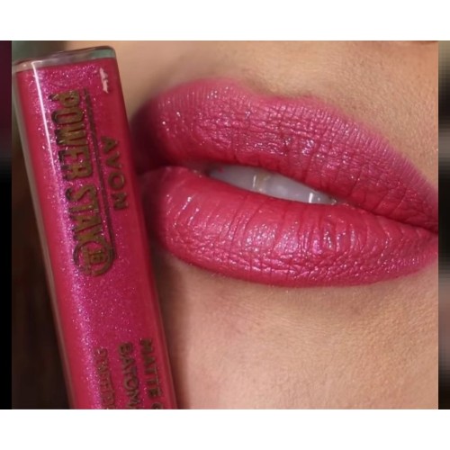 BATOM AVON LIQUIDO POWER STAY GLITTER MALVA LUMINOSO