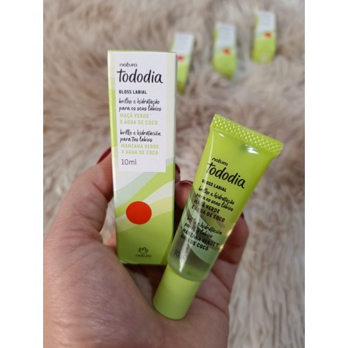 GLOSS LABIAL TODODIA MAÇA VERDE E AGUA DE COCO