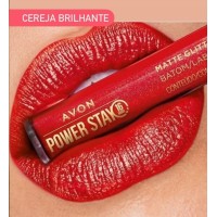 BATOM AVON LIQUIDO POWER STAY GLITTER CEREJA BRILHANTE