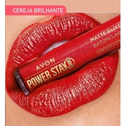BATOM AVON LIQUIDO POWER STAY GLITTER CEREJA BRILHANTE BATOM AVON LIQUIDO POWER STAY GLITTER CEREJA BRILHANTE