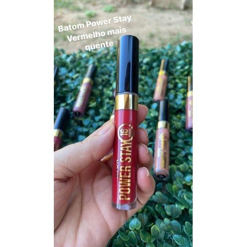 BATOM AVON LIQUIDO POWER STAY VERMELHO MAIS QUENTE