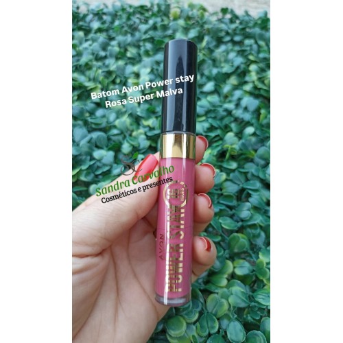 BATOM AVON LIQUIDO POWER STAY ROSA SUPER MALVA