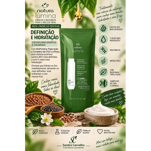 REFIL CREME DE PENTEAR LUMINA CABELO CACHEADO