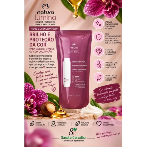 REFIL CONDICIONADOR LUMINA BRILHO E PROTEÇAO DA COR